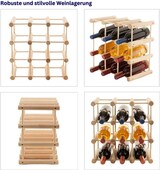 thumbnail of PROREGAL Modulares Weinregal VINOTECA MOD | HxBxT 36x36x24cm | 3x 9 Flaschen | Massives Eichenholz | Natur | Flaschenregal