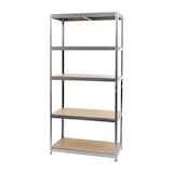 thumbnail of HWC-E33, estantería para sótano, acero 875kg, 5 estantes ~ galvanizado 200x100x60cm.