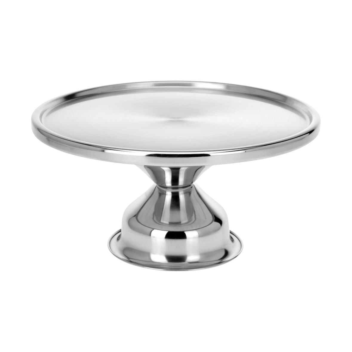 Drehbare Kuchenplatte Tortenständer Servierplatte Ø33xH8cm Edelstahl