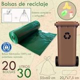 thumbnail of Alfapac - Müllbeutel 30L 55x60cm 8 Rollen x 20 Stück (100% Recycelt)