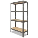 thumbnail of shelfplaza PRO 180x120x30 cm Schwerlastregal in grau mit 4 Böden und 200 kg Traglast pro Boden