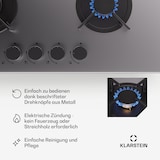 thumbnail of Goldflame 4 Gaskochfeld 4-flammig autark Erdgas/Propangas Edelstahl Silber