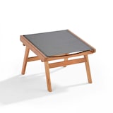 thumbnail of Sillón reclinable de madera de eucalipto con reposapiés negro