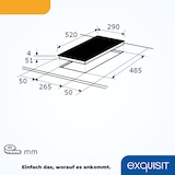 thumbnail of Exquisit Kochfeld EKC 300-380 | Glaskeramik | Touch Control | 2 Kochstellen | Rahmenlos | 3000 W