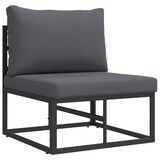 thumbnail of vidaXL Gartensofa-set mit Kissen 7 pcs Schwarz Aluminium