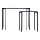 thumbnail of Helloshop26 - Conjunto de 2 mesas de consola encaixáveis pretas diâmetro rsta 03_0010548