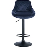 thumbnail of Set van 2 Barkrukken Lazio Fluweel blauw/zwart