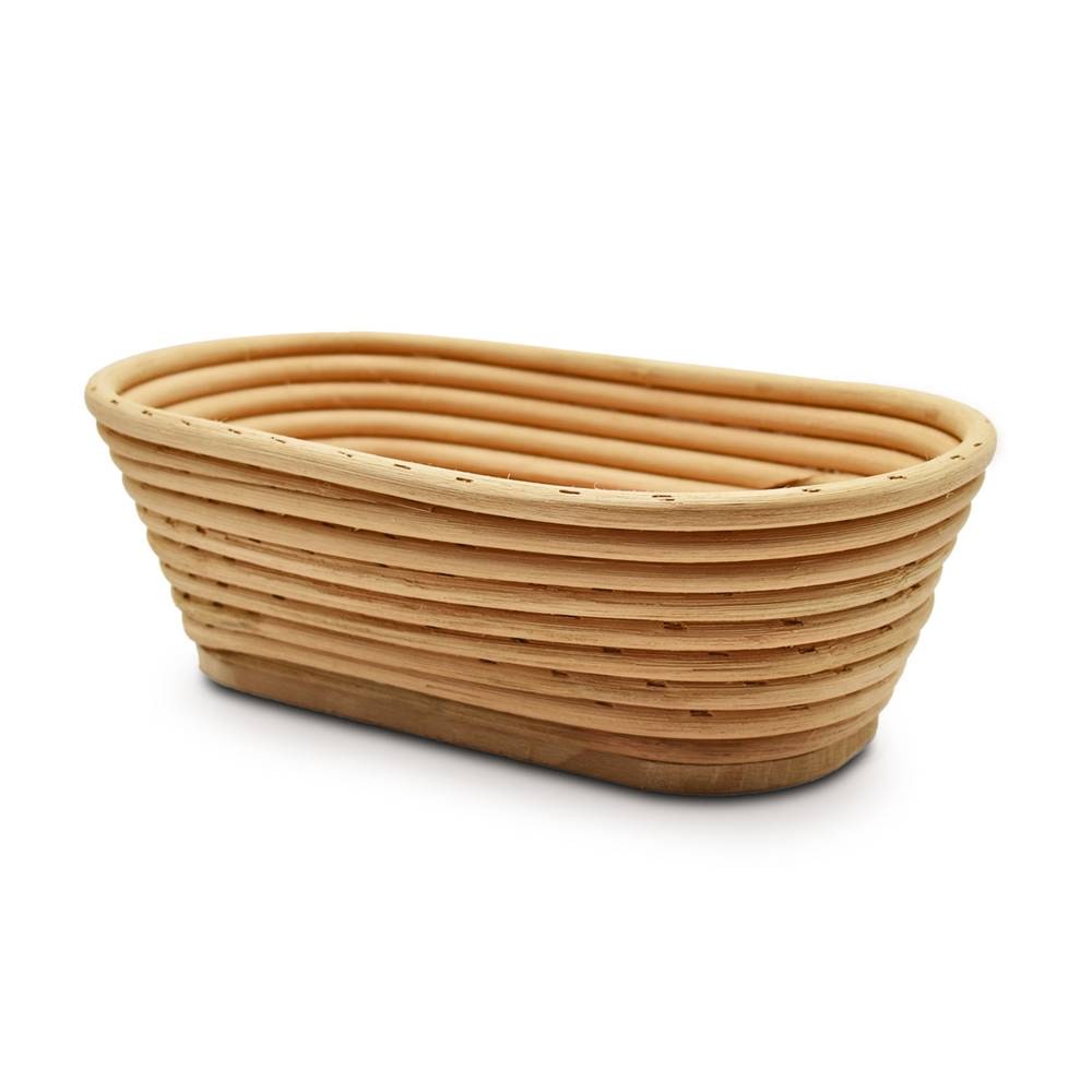 Cestino ciotola rettangolare vimini per la lievitazione impasto 28x15 cm