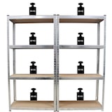 thumbnail of Schwerlastregal 160x80x40 cm 2er Set Lagerregal Kellerregal Metallregal Garagenregal