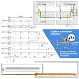 thumbnail of 1 Paar Schubladenschienen 400mm Teilauszug Rollenführung Weiß Professional Schubladenauszug Schienen