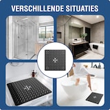 thumbnail of HGMD Antislip douchemat / Badmat - Zwart- 53x53 cm - Zuignappen - Douchemat - Badkamermat - Antislip voor douche