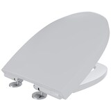 thumbnail of Sedile WC Copriwater Tavoletta UNIVERSALE Rapido Montaggio Con Soft Close Chiusura Ammortizzata In Plastica Antibatterica 458x370 Mm Bianco (Forma O)
