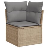 thumbnail of vidaXL 7-tlg. Garten-Sofagarnitur mit Kissen Beige Poly Rattan