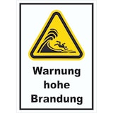 thumbnail of Schild Warnung hohe Brandung A3 (297x420mm)