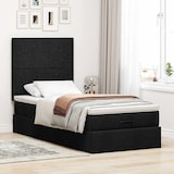 thumbnail of vidaXL Ottoman-Bett mit Matratze & LEDs Schwarz 90x200 cm Stoff
