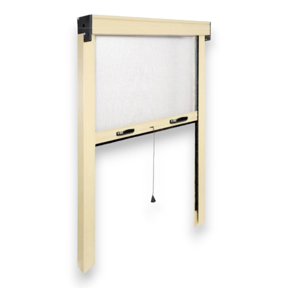 Zanzariera avvolgibile verticale per esterno e interno 140x160 cm -  Avorio
