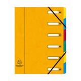 thumbnail of Exacompta - Réf. 5306E - Carton de 8 trieurs HARMONIKA - avec élastiques et fenêtres découpées  - 6 compartiments - pour A4 - couleurs assorties