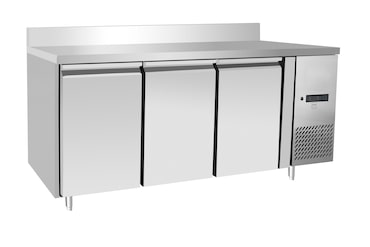 METRO Professional Banco refrigerato GCC3100BS, acciaio inox, 179.5 x 70 x 85 cm, 334 l, refrigerazione ventilata, 400 W, con serratura, argento