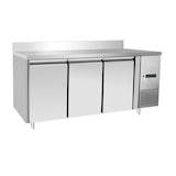 thumbnail of METRO Professional Table réfrigérée GCC3100BS, Inox, 179.5x70x85cm, 334L, refroidissement par air, 400W, dégivrage automatique, avec serrure, argenté