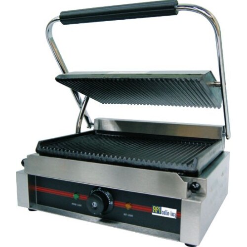 Grill paninis électrique Professionnel - plaque simple rainurée - 2200 w
 - 230 Volts