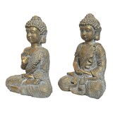 thumbnail of 1 Buddha Figur 15x21x31cm Kunststein Buddhismus Dekofigur Buddhafigur Dekoration Gartenfigur Gartendeko Gold