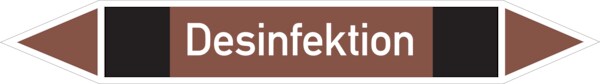 Rohrleitungskennzeichen Desinfektion - 187x26 mm Folie selbstklebend