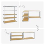 thumbnail of PROREGAL Étagère charge lourde GIANT ELEPHANT, HxLxP 180x150x60cm, 200kg par niveau, Galvanisé, Étagère robuste de Garage, Atelier