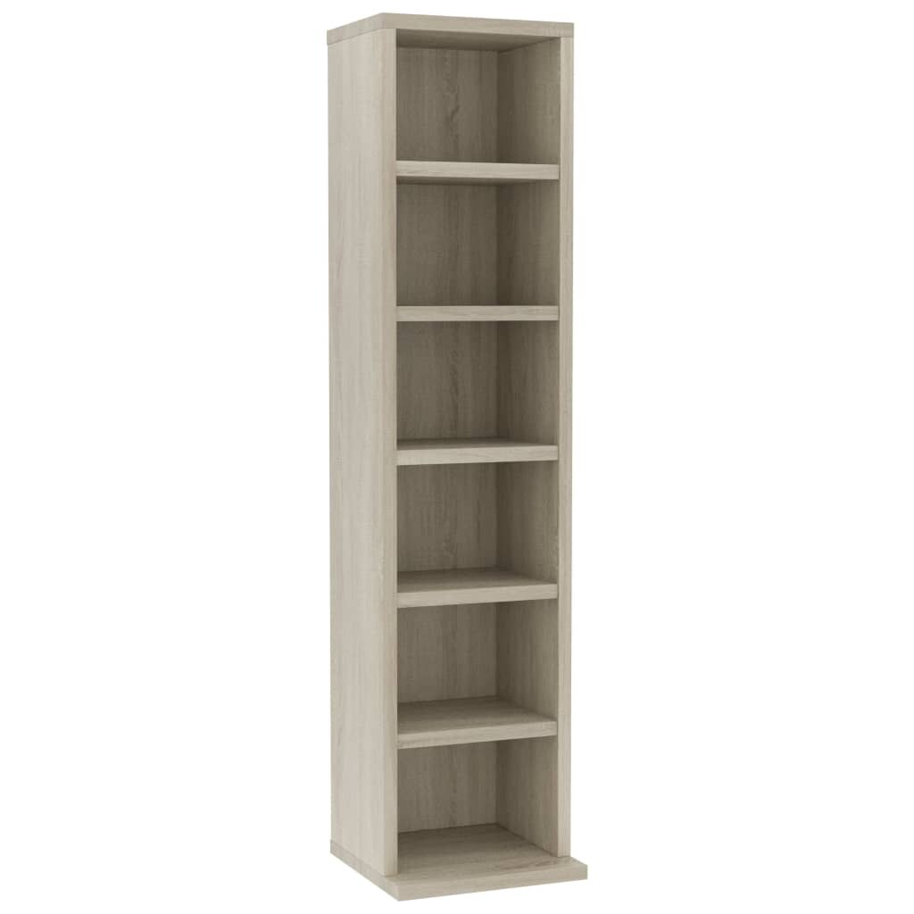 vidaXL CD-Schrank Sonoma-Eiche 21x20x88 cm Holzwerkstoff