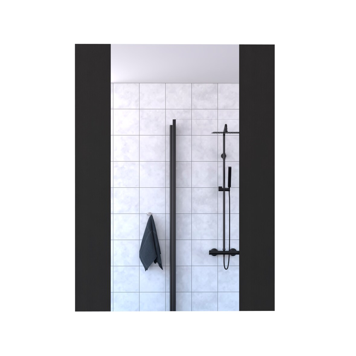 TUHOME Espejo de Baño Madrid, con forma rectangular - Wengue