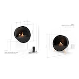 thumbnail of Planika - Lareira a bioetanol de parede e piso sem ventilação BEV, controle remoto, aço, parede e piso