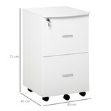 thumbnail of Vinsetto Schedario da Ufficio 2 Cassetti e 5 Ruote in MDF e Truciolato