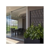 thumbnail of Stefanplast Ethica, fioriera rettangolare 80 cm con spalliera, verde oliva