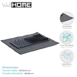 thumbnail of WellHome - Escorredor de pratos com tapete de secagem em microfibra cinza