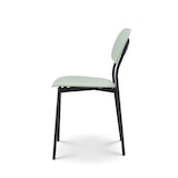 thumbnail of Silla verde de estilo contemporáneo con patas de metal negro - modelo LEA