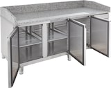thumbnail of GastroHero Pizzakühltisch 2020x800 mm Granitplatte 3 Türen Edelstahl Umluftkühlung -2 bis +8 °C 580 Liter Pizzatisch