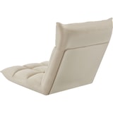 thumbnail of tectake Sillón de suelo con respaldo Snooze, 2 en 1, terciopelo, regulable en 14 posiciones   Beige