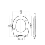 thumbnail of Tampa de WC Victoria Branco 36 x 44,6 cm Dobradiças metálicas