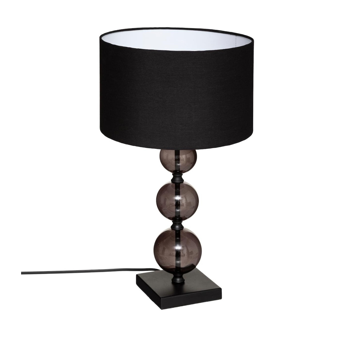Atmosphera Alma - Lampe Ø27x52cm aus Stahl und Glas in Schwarz