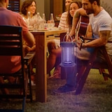 thumbnail of Lâmpada Mata Mosquitos Elétrica 2 em 1 5W com Luzes LED UV Recarregável Solar e USB Efeito 30 m² para Jardim Terraço Preto