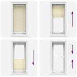 thumbnail of vidaXL Plissee Creme 60x150 cm Stoffbreite 59,4 cm Polyester