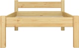 thumbnail of Einzelbett Kiefer natur 90x200 Massivholz-Bettgestell ohne Rollrost Bettrahmen 60.36-09 oR