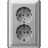 thumbnail of Gira Schuko-Doppelst.dose alu 078326