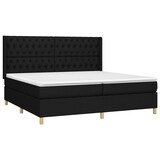 thumbnail of vidaXL Boxspringbett mit Matratze & LED Schwarz 200x200 cm Stoff