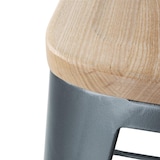 thumbnail of Bolero Bistro Hochbarstuhl Mit Holzsitz Grau (4 Stück)