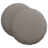 thumbnail of vidaXL Zitkussens 2 pcs Taupe Ø60 x 21 cm Stof