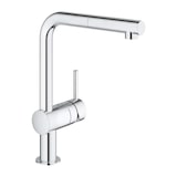 thumbnail of Grohe Mitigeur évier Minta 32168000 - Douchette Extractible - Bec L - Bec Tube Pivotant 360° - Clapet Anti-retour - Chrome