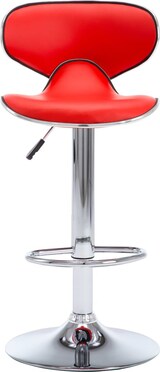 thumbnail of Barhocker SUPRI höhenverstellbar 2er Set Rot Kunstleder | Barstühle drehbar Küchenhocker Thekenhocker für Küche Hausbar