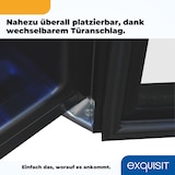 thumbnail of Exquisit Weinkühlschrank 2 Zonen, Platz für 114 Flaschen, 220 l, Umluftventilator, 9 Holzablagen, Temperaturanzeige, WS2-114-GTE-160G schwarz