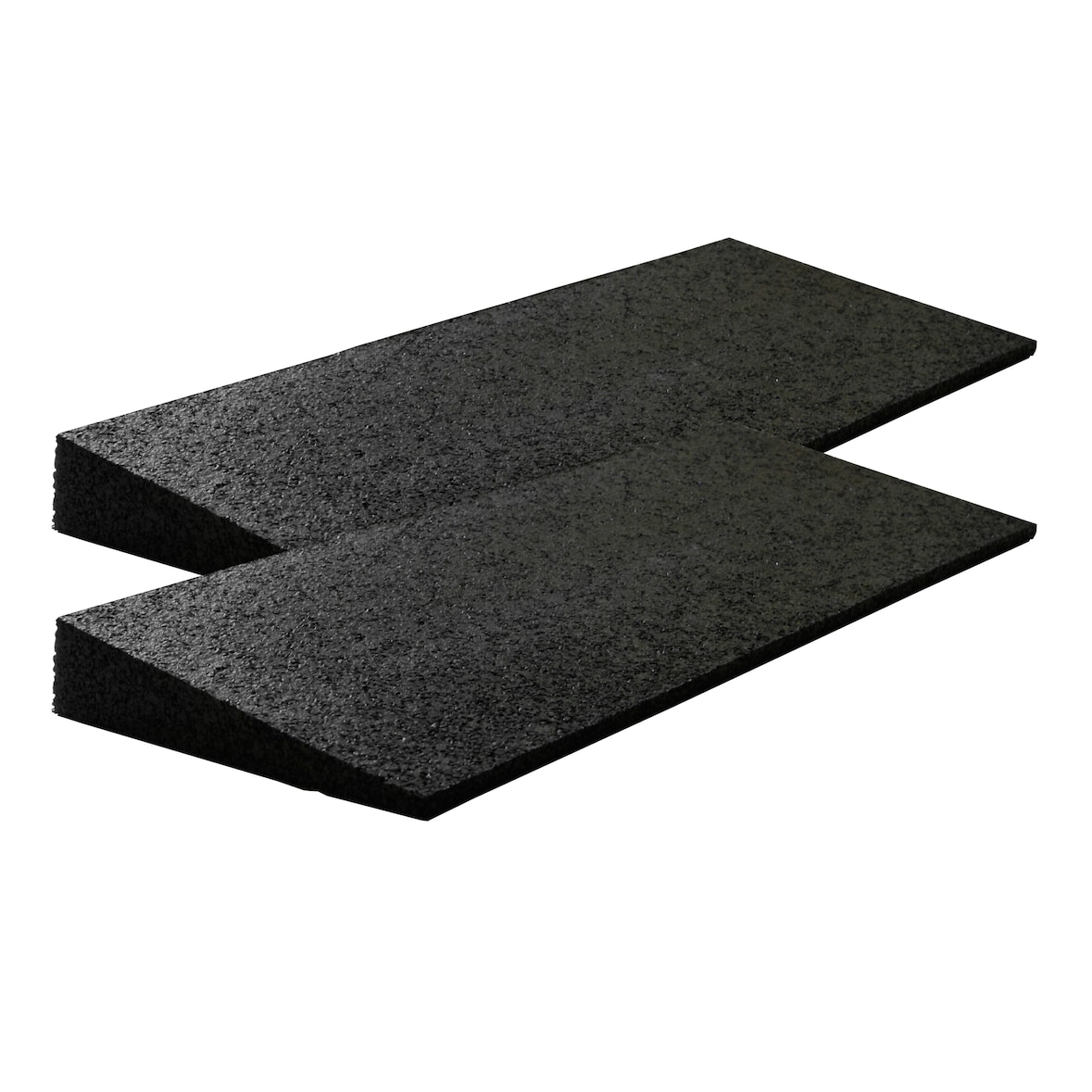 Bordsteinrampe Gummi 43mm 50x20x4,3cm Set= 2 Stück schwarz SZAGATO Schwellenrampe Auffahrhilfe Bordsteinkeile Auffahr Rampe Bordsteinkanten Gummikeil
