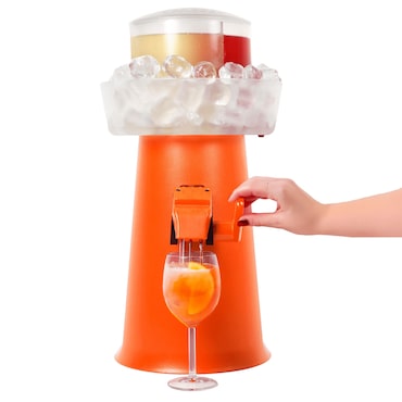 Máquina para preparar Aperol Spritz en 5 segundos sin electricidad, dosificación automática, color naranja, material plástico – SPRIZZER
